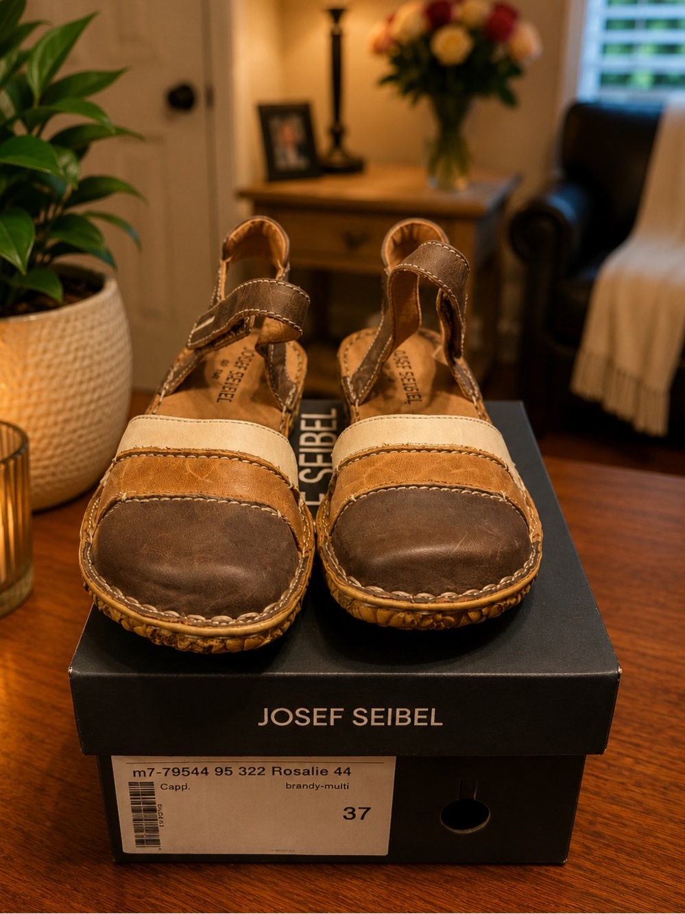 New Josef Seibel Rosalie 44 Sandals EU 37 / US Women’s 6.5–7